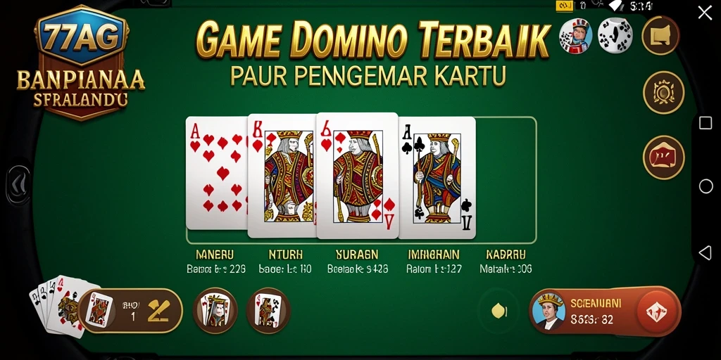 Tampilan gameplay seru dalam 77AG dengan Domino yang menawan.