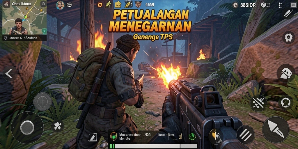 Tampilan gameplay TPS yang mendebarkan di 888IDR.