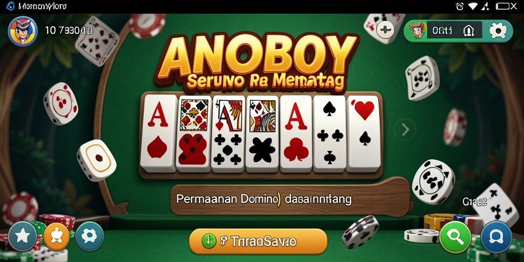 Screenshot ANOBOY menampilkan gameplay seru bermain Domino.