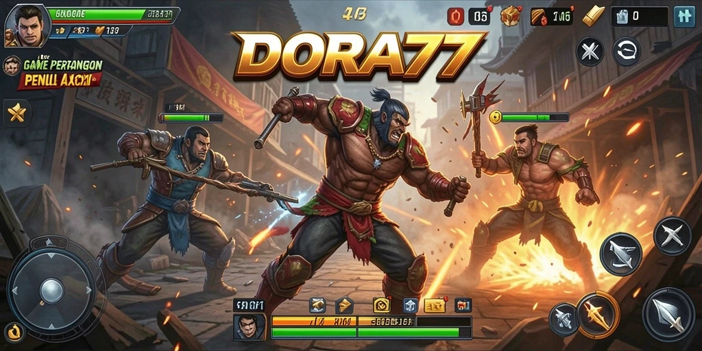 Tampilan gameplay DORA77 yang menegangkan dan penuh aksi.
