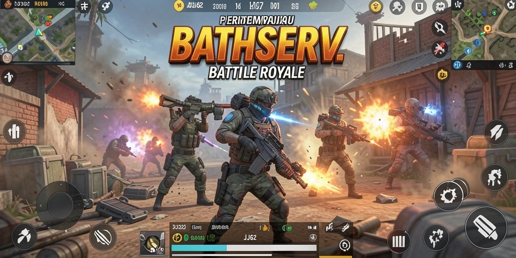 Tampilan gameplay seru di JJ62 dengan pertempuran epik.