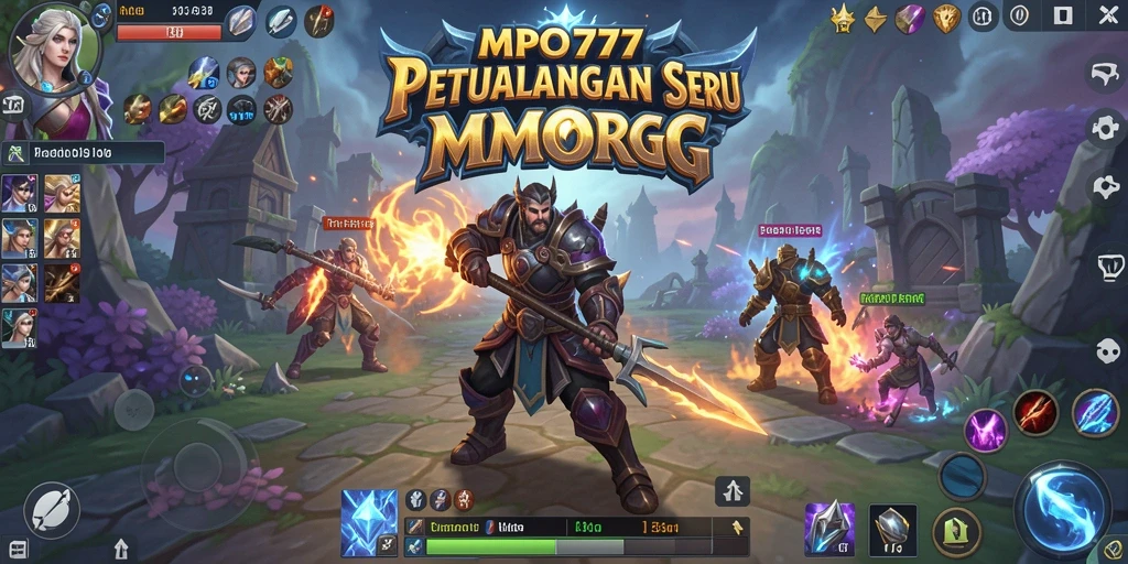 Tampilan aksi seru dalam permainan MPO777, penuh dengan petualangan MMORPG.