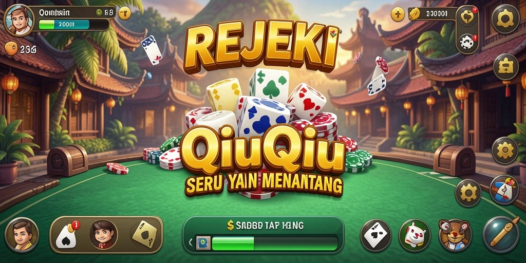 Screenshot gameplay QiuQiu yang menegangkan di REJEKI.