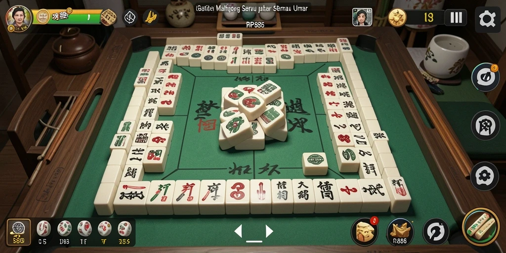 Gameplay seru dan menantang dari game Mahjong RP886.