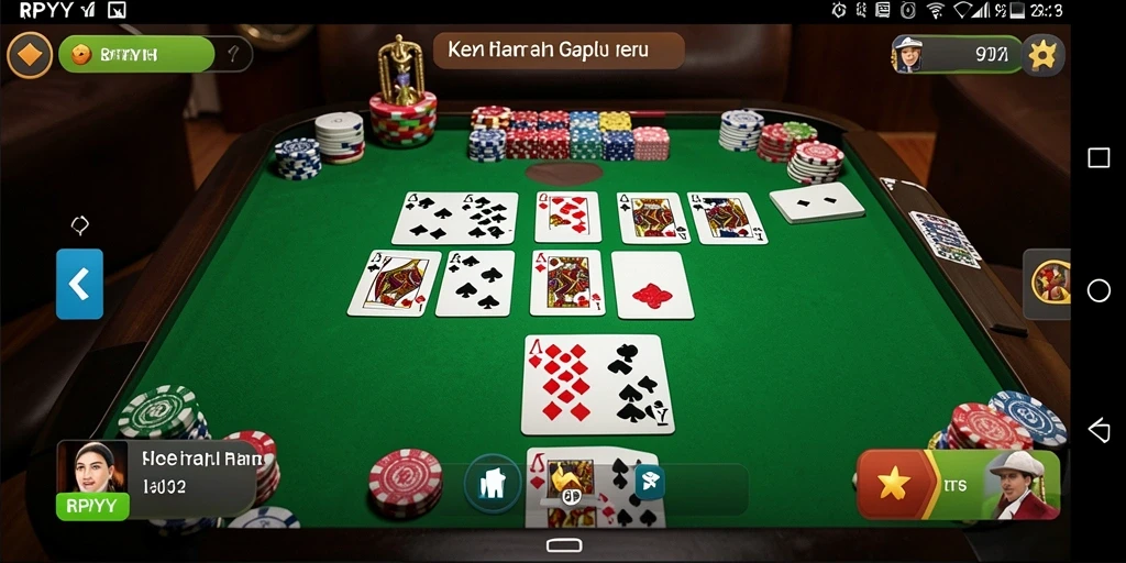 Tampilan dinamis gameplay Gaple yang menantang di RPYYY.