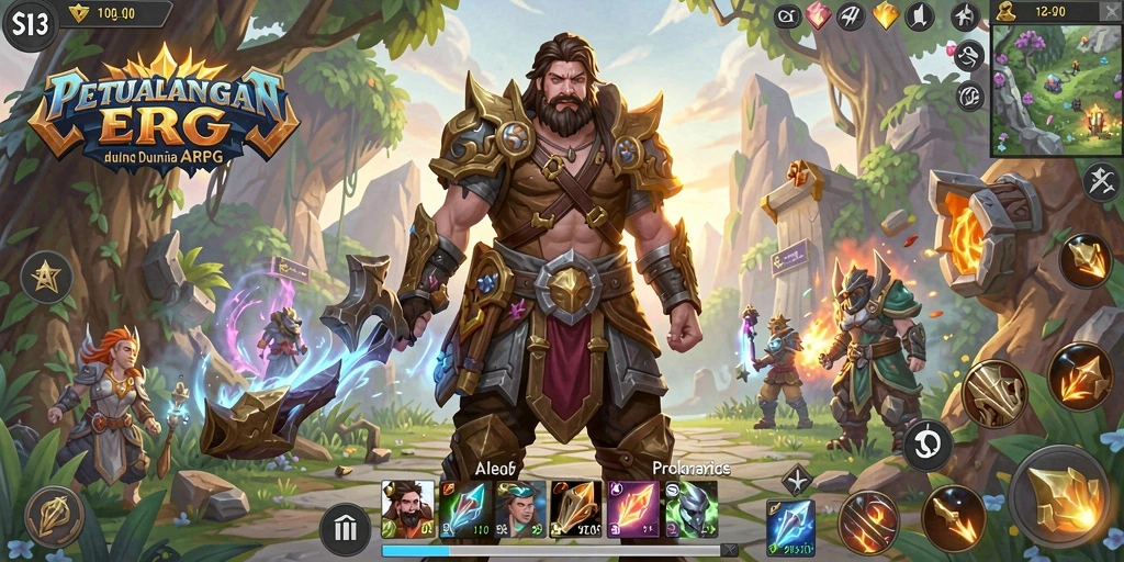 Tampilan gameplay ARPG S13 yang penuh aksi dan strategi.