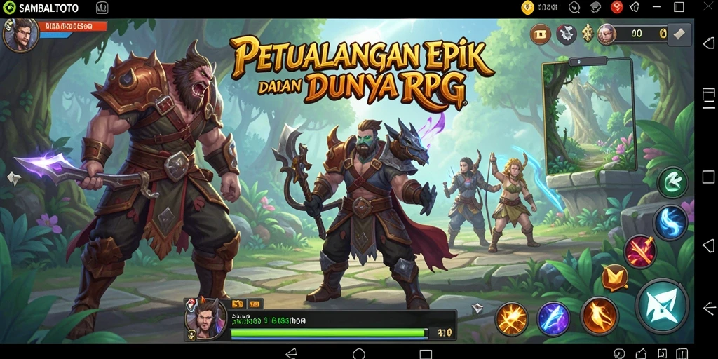 Tampilan gameplay RPG yang seru dan mendebarkan di SAMBALTOTO.