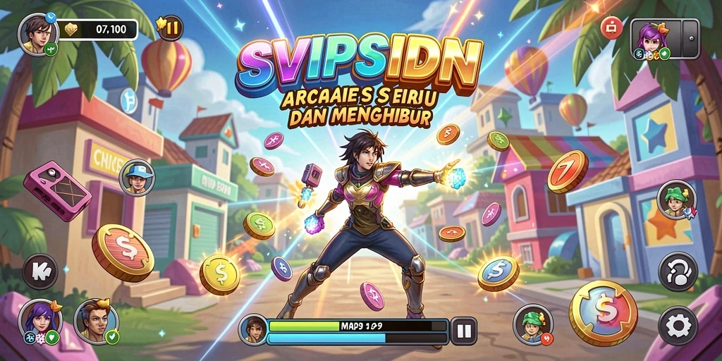 Tampilan gameplay seru dari SVIPSIDN dengan tantangan Arcade.