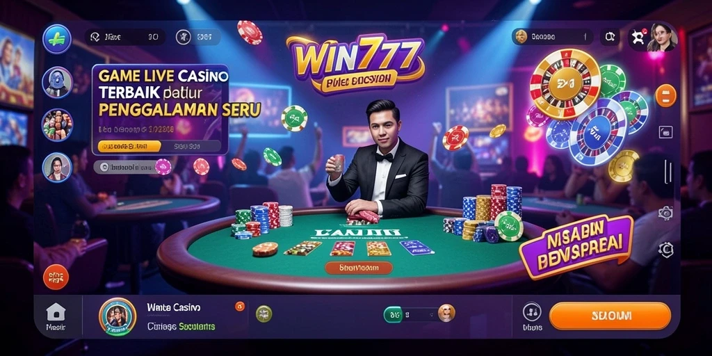 Screenshot gameplay <strong>WIN777</strong> yang menangkap momen seru di Live Casino.